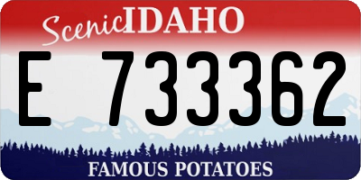 ID license plate E733362