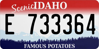 ID license plate E733364