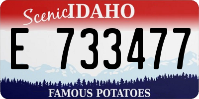 ID license plate E733477