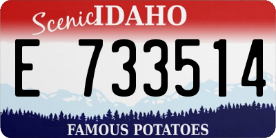 ID license plate E733514