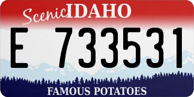ID license plate E733531