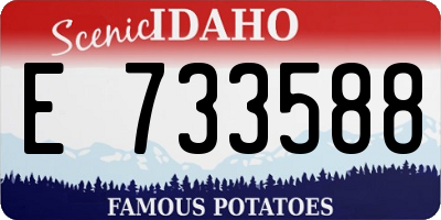 ID license plate E733588