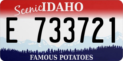 ID license plate E733721