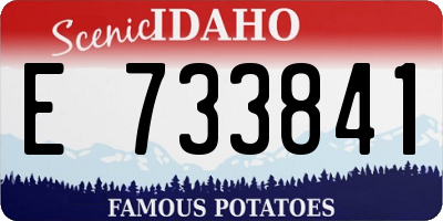 ID license plate E733841