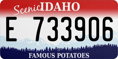 ID license plate E733906