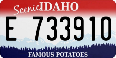 ID license plate E733910