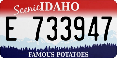 ID license plate E733947