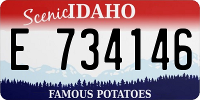 ID license plate E734146