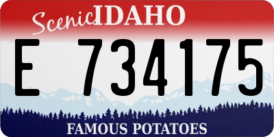 ID license plate E734175