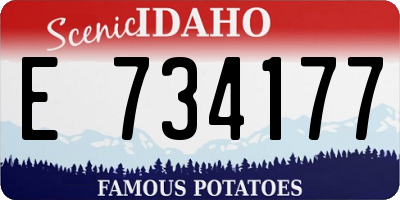 ID license plate E734177