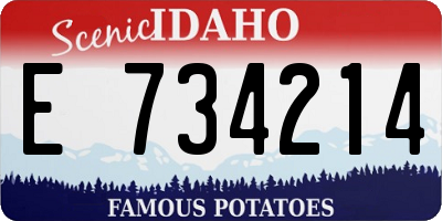 ID license plate E734214