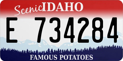 ID license plate E734284