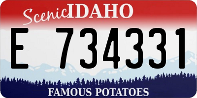 ID license plate E734331