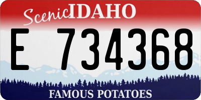 ID license plate E734368