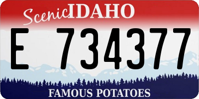 ID license plate E734377