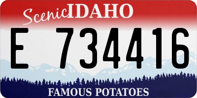ID license plate E734416
