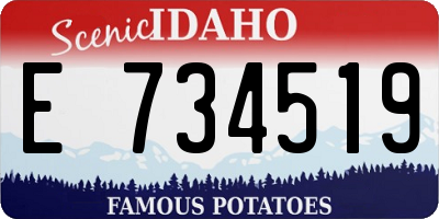 ID license plate E734519