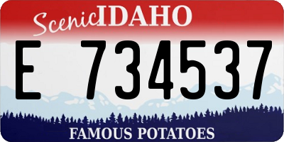 ID license plate E734537