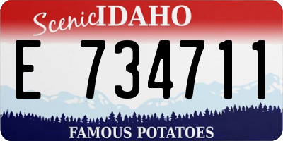 ID license plate E734711