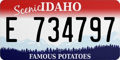 ID license plate E734797
