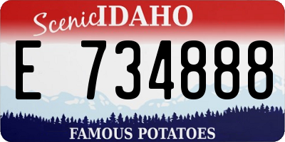 ID license plate E734888