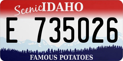 ID license plate E735026