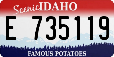 ID license plate E735119