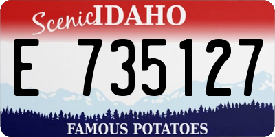 ID license plate E735127
