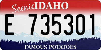 ID license plate E735301