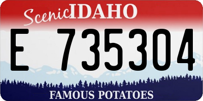 ID license plate E735304