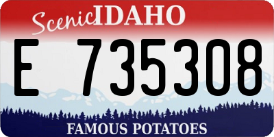 ID license plate E735308