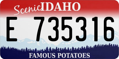 ID license plate E735316