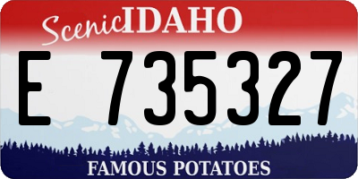 ID license plate E735327