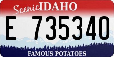 ID license plate E735340