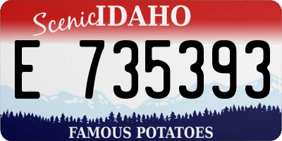 ID license plate E735393