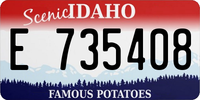 ID license plate E735408