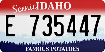ID license plate E735447