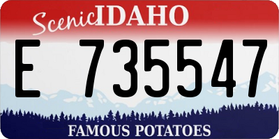 ID license plate E735547