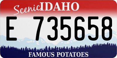 ID license plate E735658