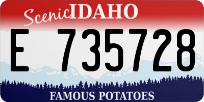 ID license plate E735728