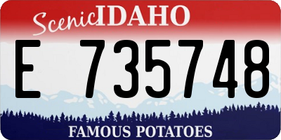 ID license plate E735748