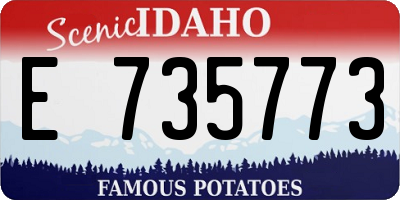 ID license plate E735773