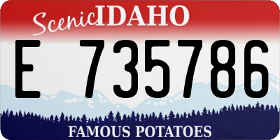 ID license plate E735786