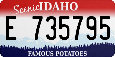 ID license plate E735795