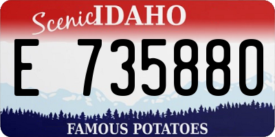 ID license plate E735880
