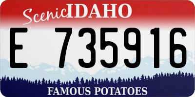 ID license plate E735916