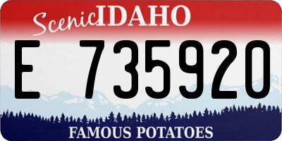 ID license plate E735920