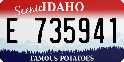 ID license plate E735941