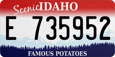ID license plate E735952