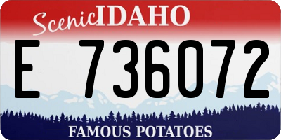 ID license plate E736072